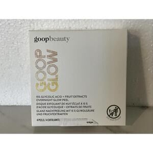 GOOP Beauty 4 Pack Goop Glow 15% Glycolic Acid Fruit Overnight Glow Peel NEW!